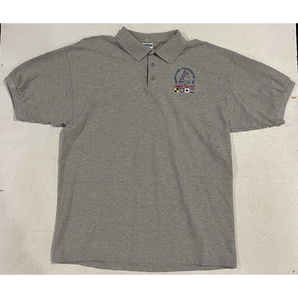 Vintage 2001 Sailing Championship Catalina Fleet 82 Polo Shirt Mens Xl